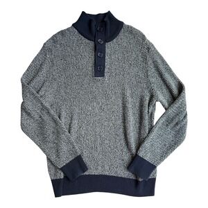 Tchibo Quality Garment 1949 Cordura Organic Cotton Mock Neck Sweater Men L XL